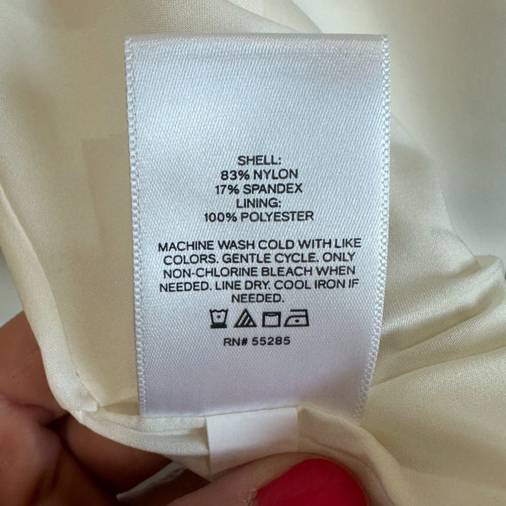 Express Cream Supersoft Double Knit Oversized Boyfriend Blazer Jacket - Picture 6 of 6